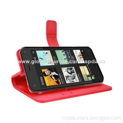 PU Leather Wallet Case for Amazon Fire phone with Card Slots, Different Colors Available